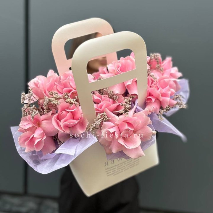 Сумочка розовых роз "Плинки" в Ставрополи