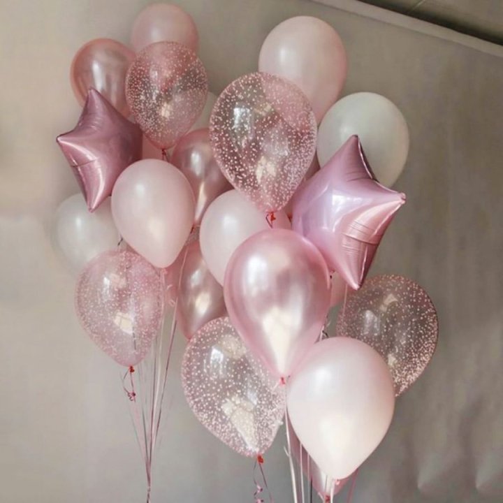 Фонтаны шаров "Розовый" в Ставрополи