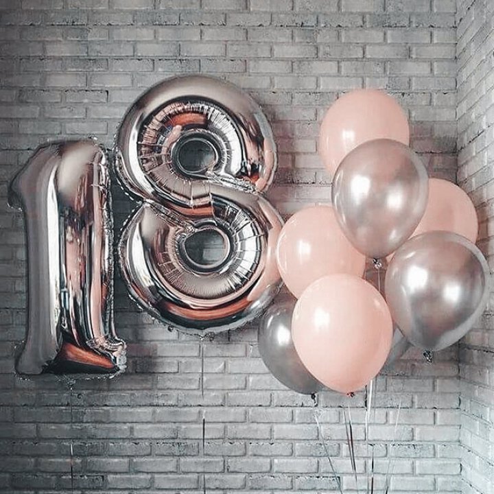 Фольгированный шар Серебряная Цифра в Ставрополи