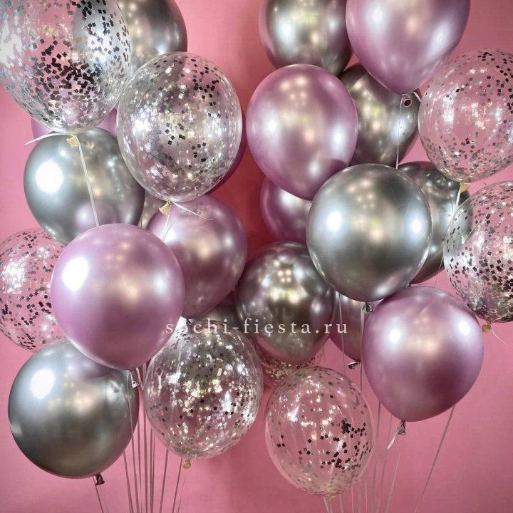 Фонтан шаров "Сильвер пинк" в Ставрополи