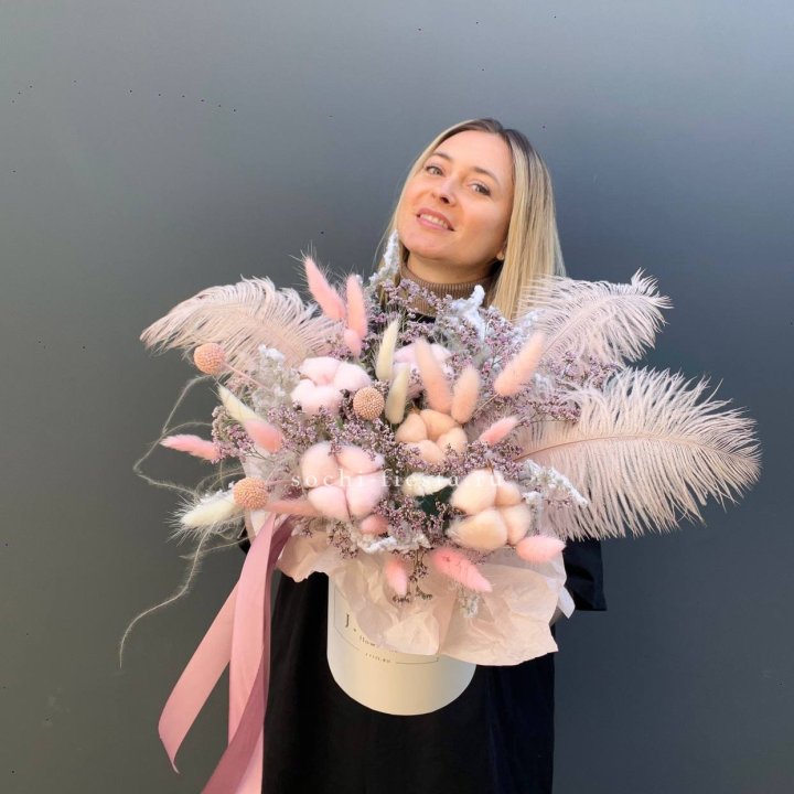 Авторский бокс с сухоцветами в Ставрополи