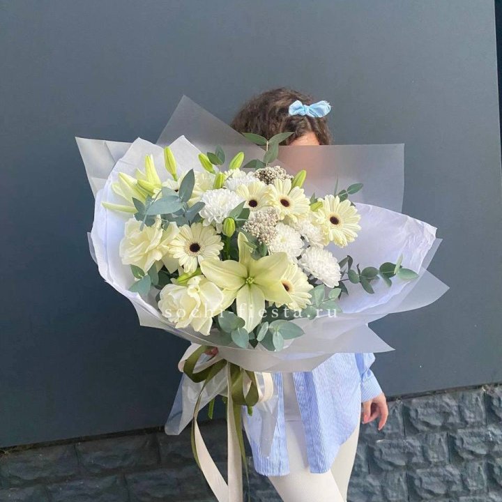 Букет с лилией и герберой в Ставрополи