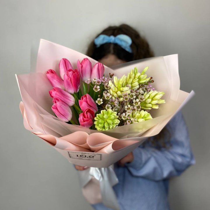  Дуо тюльпаны и гиацинты в Ставрополи