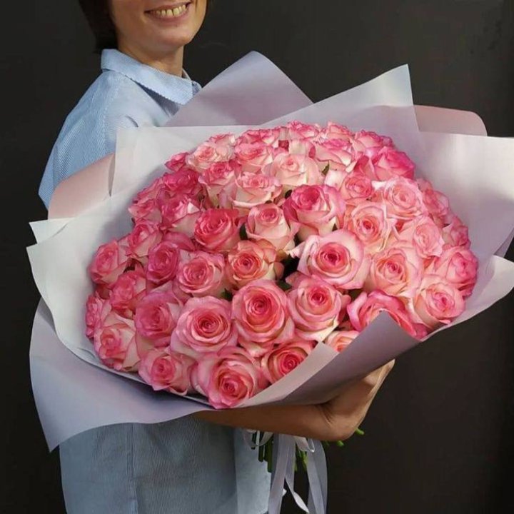 101 роза Джумилия в оформлении  в Ставрополи