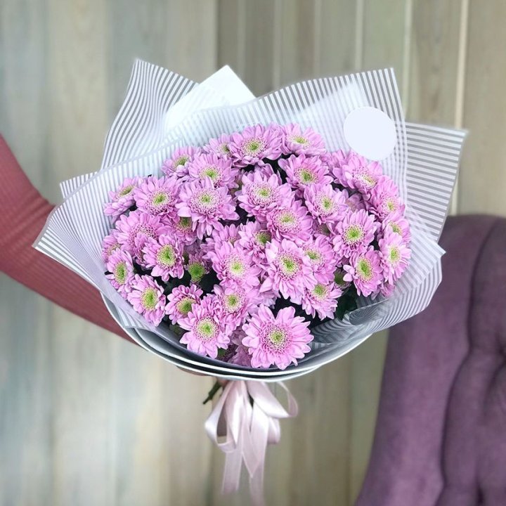 Букет розовых хризантем в Ставрополи