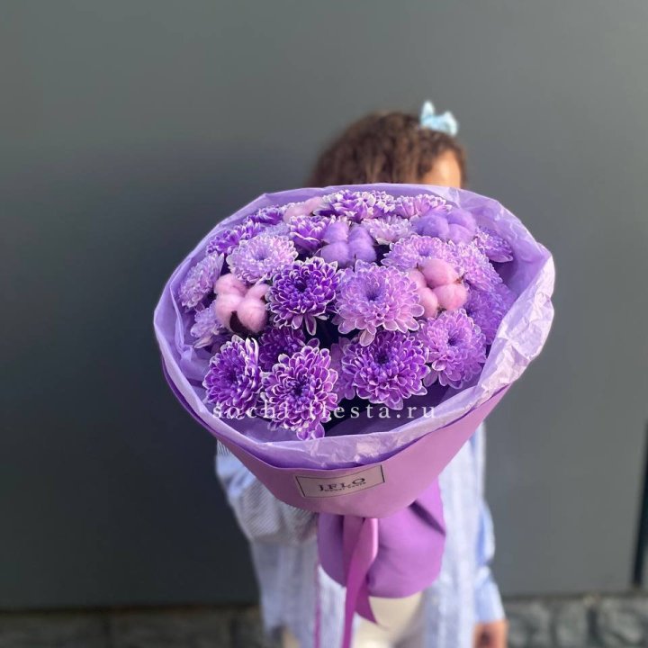 Хризантемы с хлопком в Ставрополи