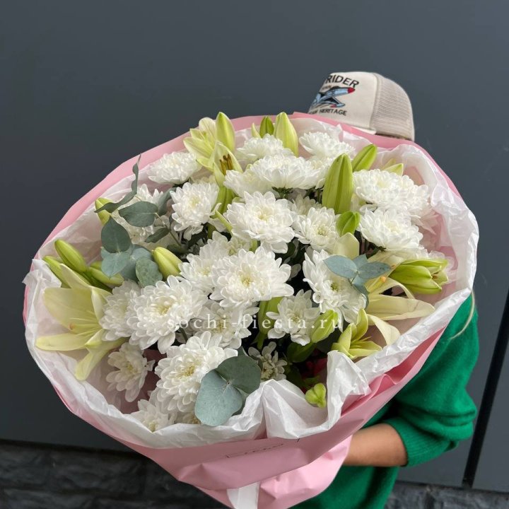  Букет  хризантемы и лилии в Ставрополи