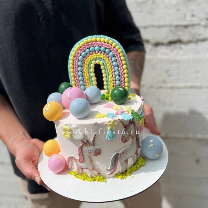 Торт "Радуга с единорогом" в Ставрополи