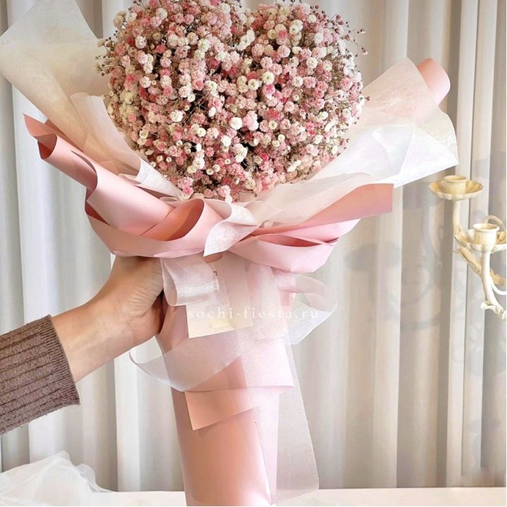 Сердце из гипсофилы  в Ставрополи