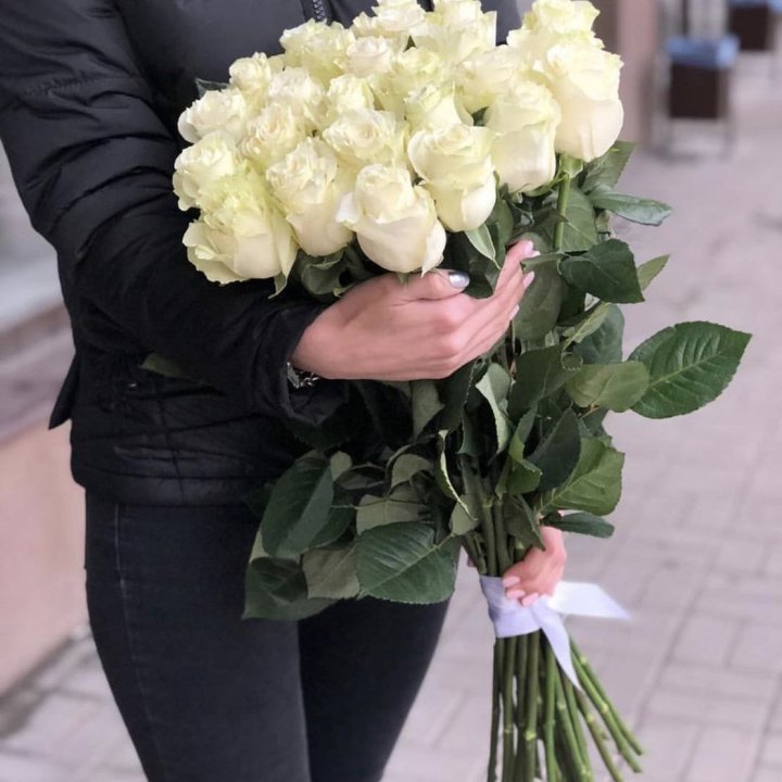 Голландские розы белые в Ставрополи
