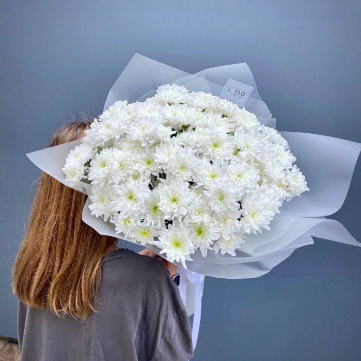 Букет хризантем "Белая снежинка" в Ставрополи