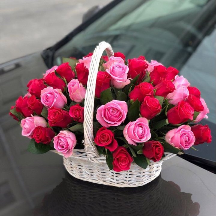 Корзина с розами  в Ставрополи
