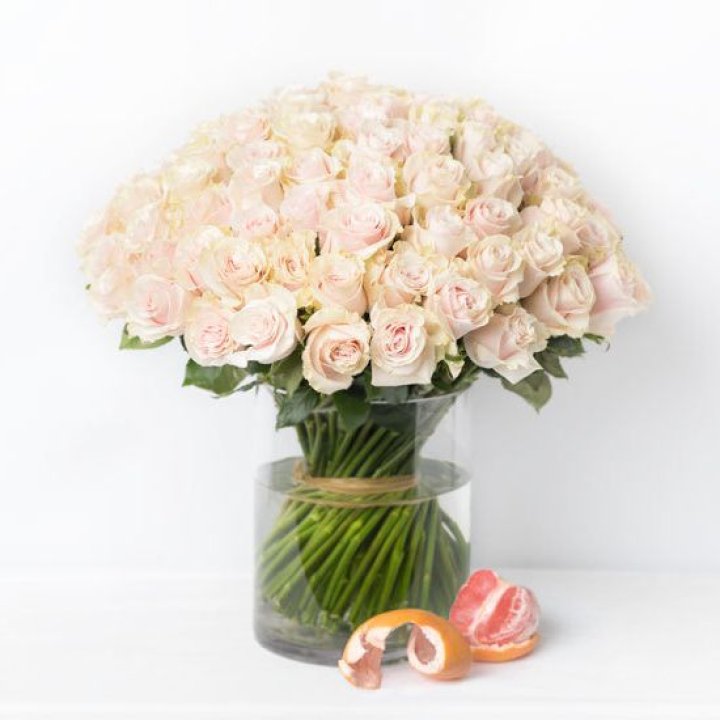 101 кремовая роза в Ставрополи