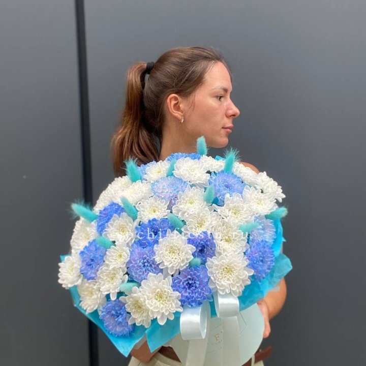  Коробочка  хризантем и лагуруса в Ставрополи