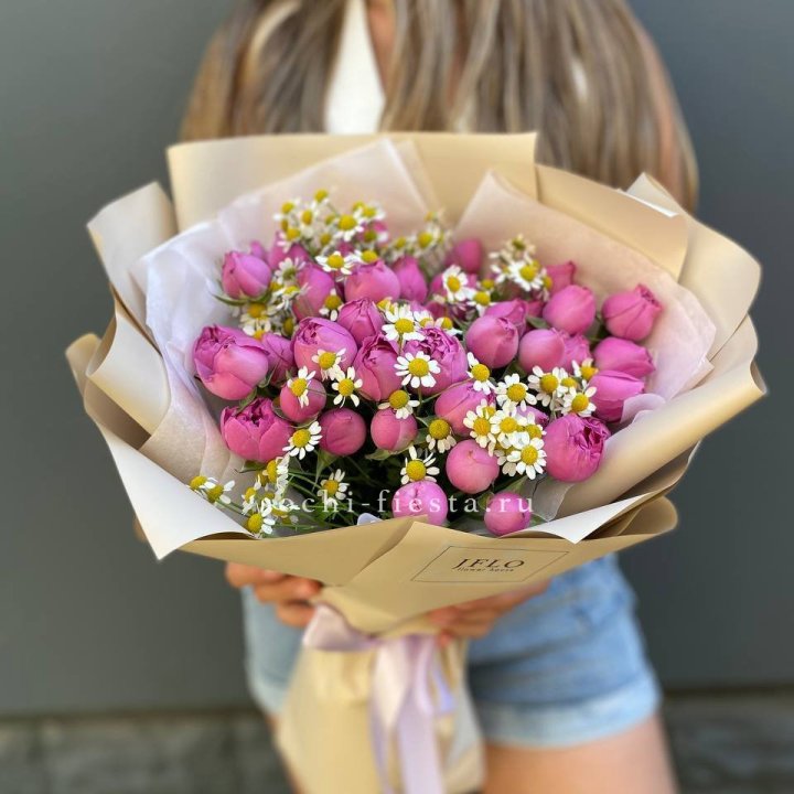 Дуобукет мисти с ромашками  в Ставрополи