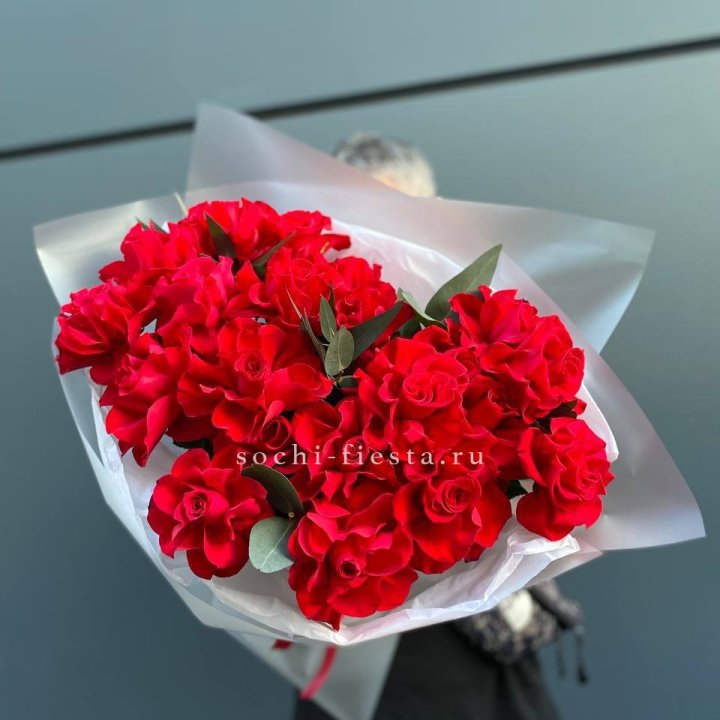 21 Красная французская роза в Ставрополи