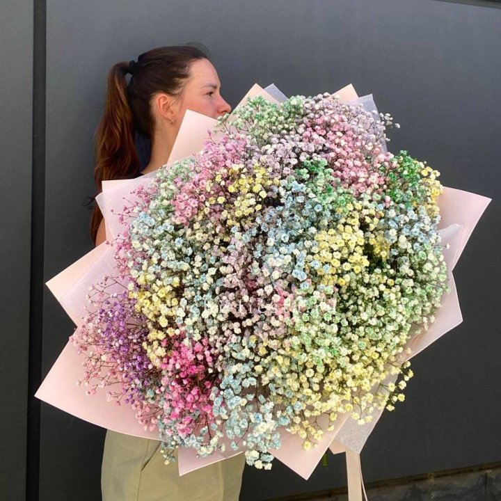 Пышный букет из гипсофил  в Ставрополи