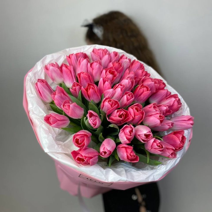 51 розовый тюльпан "Рози" в Ставрополи