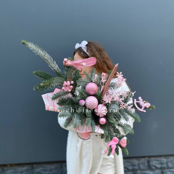 Композиция бокал розовый в Ставрополи