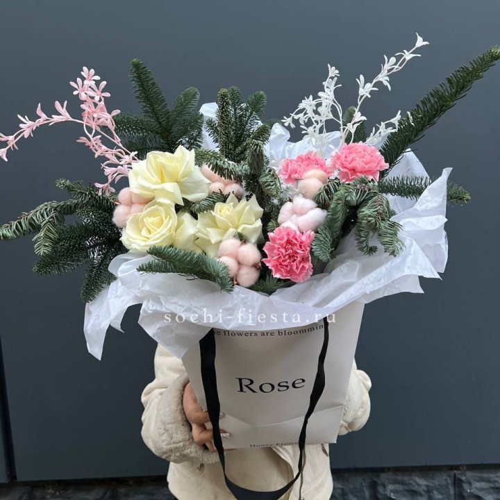 Цветочная сумка с нобилисом в Ставрополи