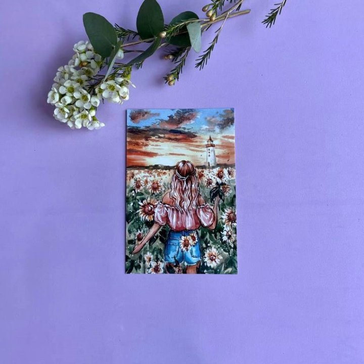 Открытка к букету "Подсолнух" в Ставрополи