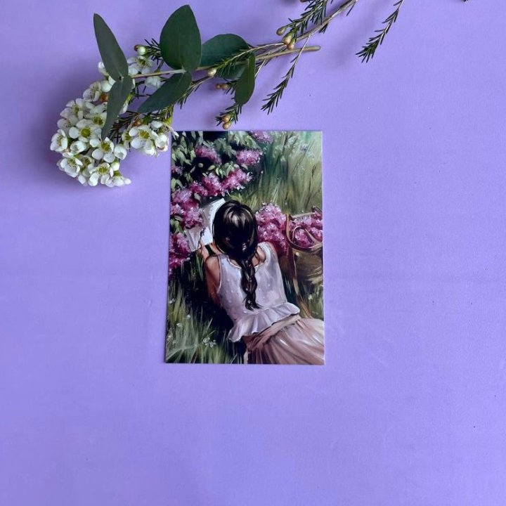 Открытка к букету "Среди пионов" в Ставрополи