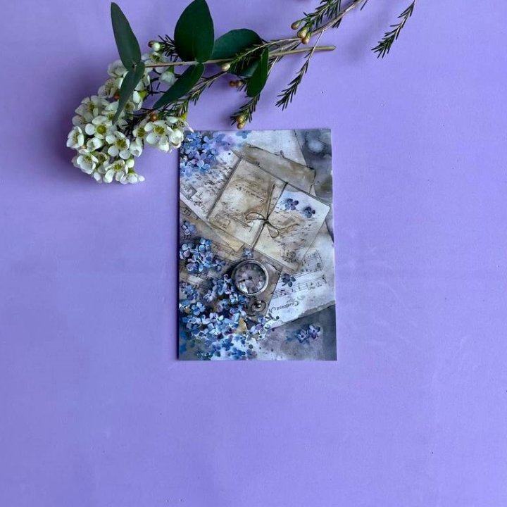 Открытка к букету "Время" в Ставрополи