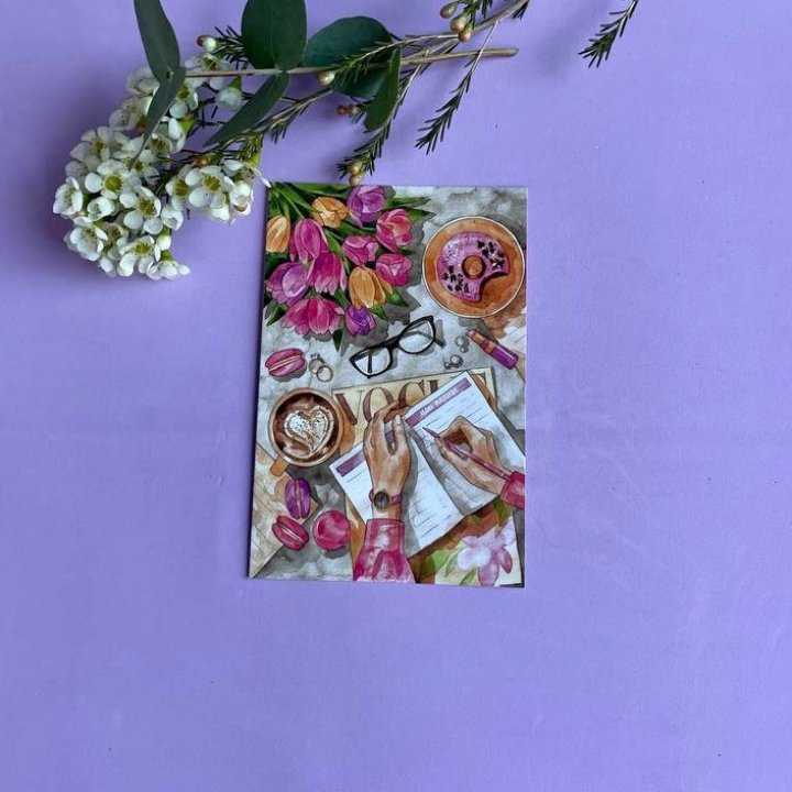 Открытка к букету "Леди на работе" в Ставрополи