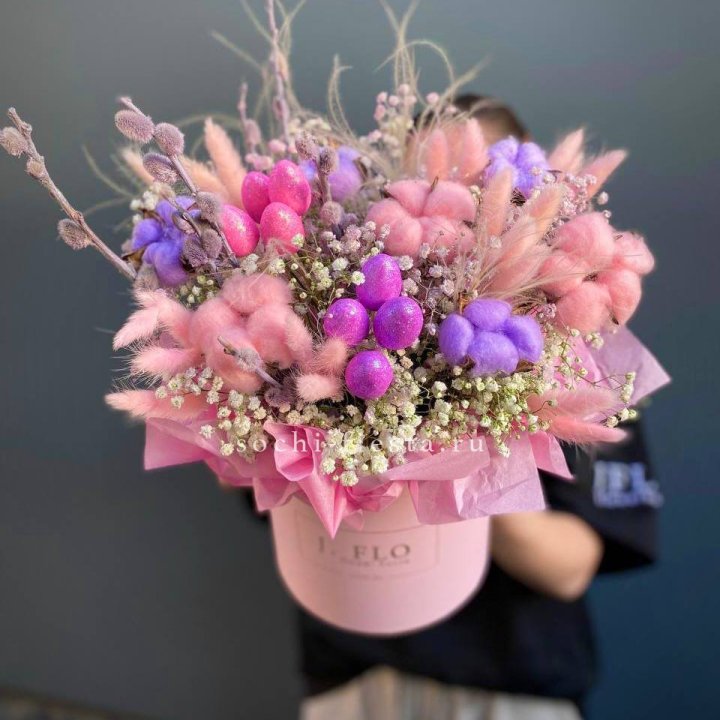 Сухоцветы в коробке  в Ставрополи