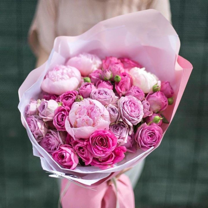 Букет с пионами "Леси" в Ставрополи