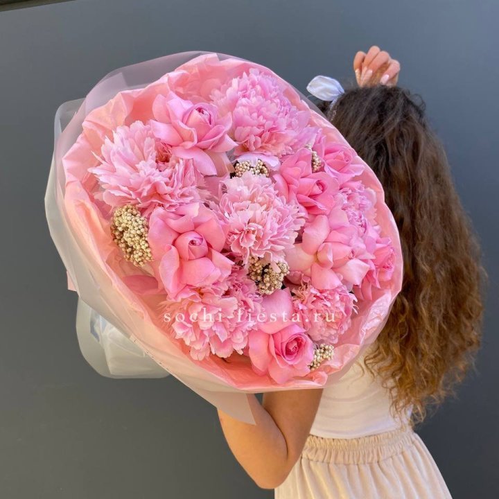  Букет с пионами "Пинки" в Ставрополи