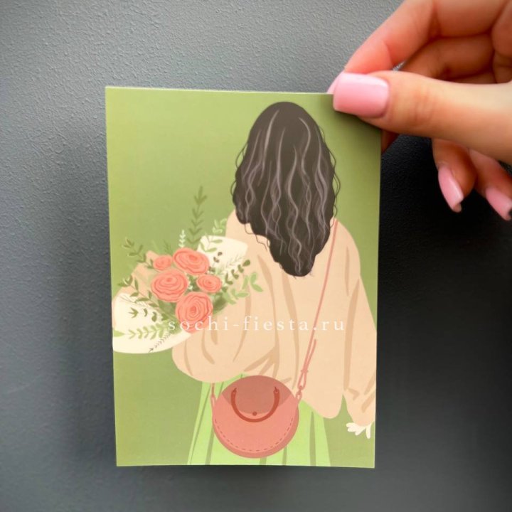 Открытка к букету "Потрясающая девушка" в Ставрополи