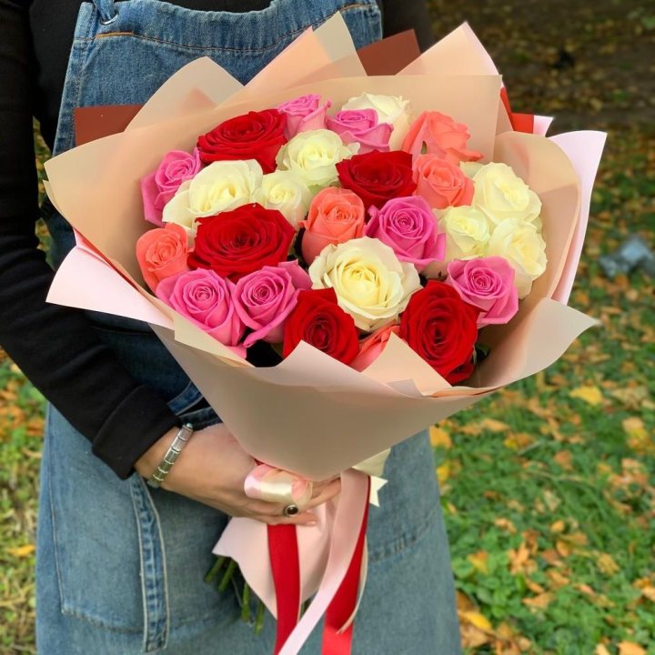 25 роз "Карусель" в Ставрополи