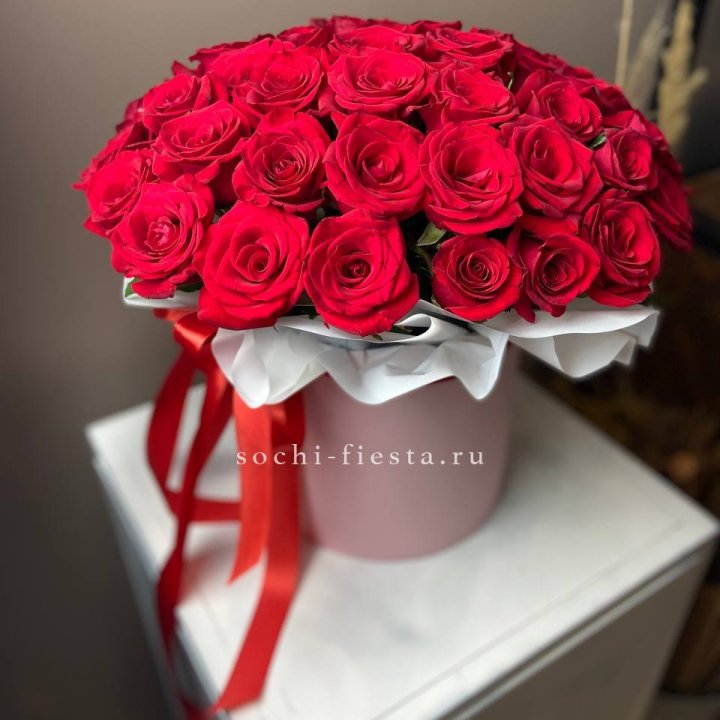 Красные розы 51шт  в коробке в Ставрополи